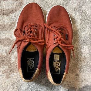 VANS Red with Cork Detail Shoe